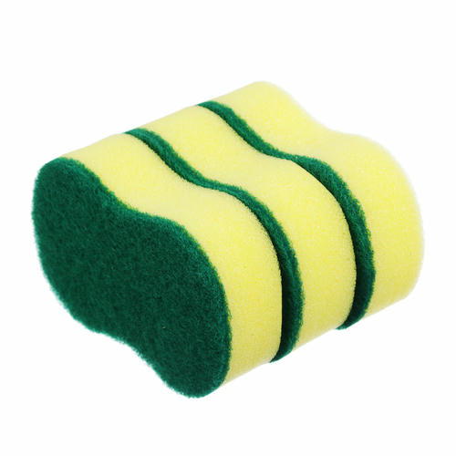 VETTA Губка бытовая с чистящим слоем 3 шт Фигурная, 7х10,5х2,5см