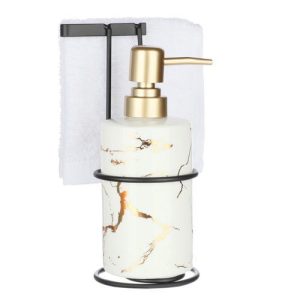 VETTA Дозатор для жидкого мыла c салфеткой Geisha, керамика белая, металл