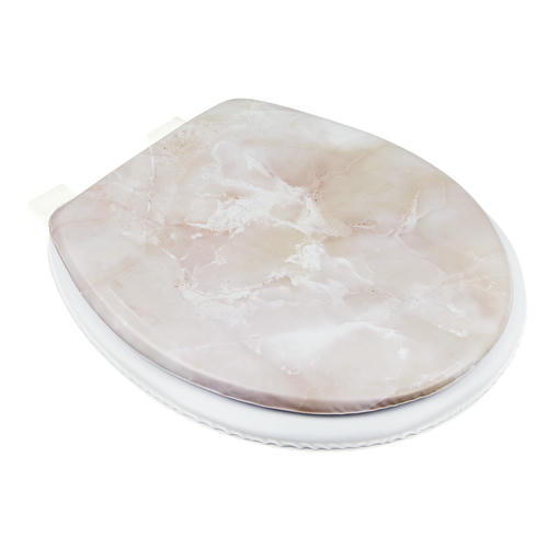 VETTA Сиденье для унитаза ПВХ, поролон, 39x36см, мрамор беж — изображение 2