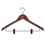 ВСЁГАЗИН Вешалка с клипсами, натуральное дерево, металл 45 см