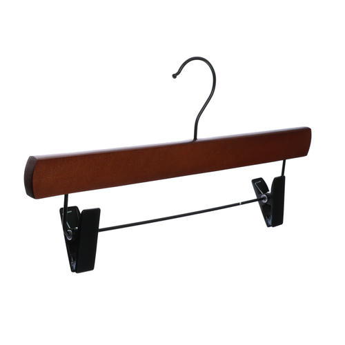 VETTA Вешалка деревянная для юбок и брюк, с клипсами, 32см, ренуар, черн.металл — изображение 2