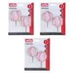 VETTA Крючки самоклеящиеся Красный мрамор, 2шт., пластик, металл