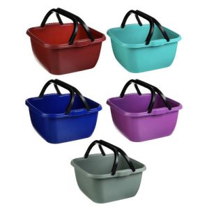 Таз квадратный Практик, 14л (до 16кг), с ручками, пластик