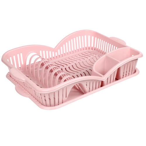 QLUX Сушилка для посуды с отсеком для столовых приборов и поддоном, пластик, 2 цвета — изображение 2