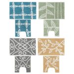 VETTA Набор ковриков 2шт для ванной и туалета, хлопок, 60x40см + 40x40см, 4 цвета