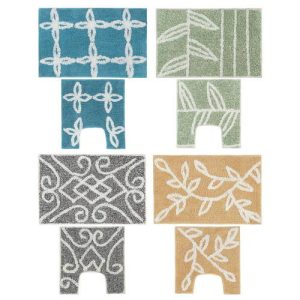 VETTA Набор ковриков 2шт для ванной и туалета, хлопок, 60x40см + 40x40см, 4 цвета