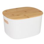 VETTA Корзина для хранения с бамбуковой крышкой Токио, 27x22,5x15,5см