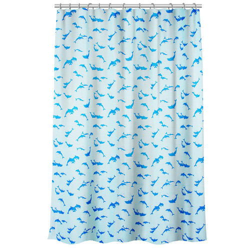 VETTA Шторка для ванной, полиэстер, 180х180см, Дельфин