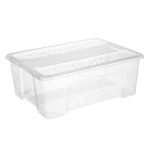 Контейнер для хранения с крышкой Tex, 38х28х14см, 10л, прозрачн
