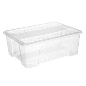 Контейнер для хранения с крышкой Tex, 38х28х14см, 10л, прозрачн
