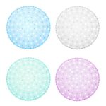 VETTA Коврик в раковину противоскользящий, ПВХ, d32см Яблоки, 4 цвета