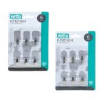 VETTA Набор крючков 6шт на липучке, в блистере, металл