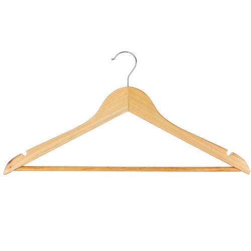 VETTA Набор вешалок деревянных 3шт, 45см, светлое дерево, хром — изображение 2