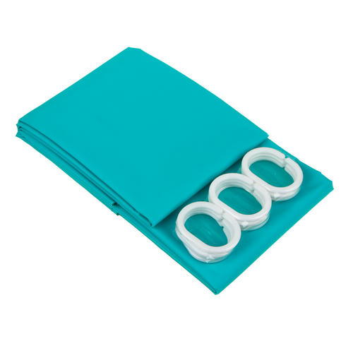 VETTA Шторка для ванной, ПЕВА, 180x180см, с магнитами, бирюзовая — изображение 2