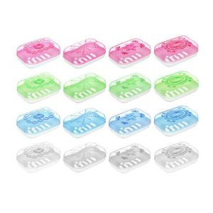 VETTA Мыльница с крышкой Шестилистник, пластик, 11,5х8х3,8см, 4 цвета