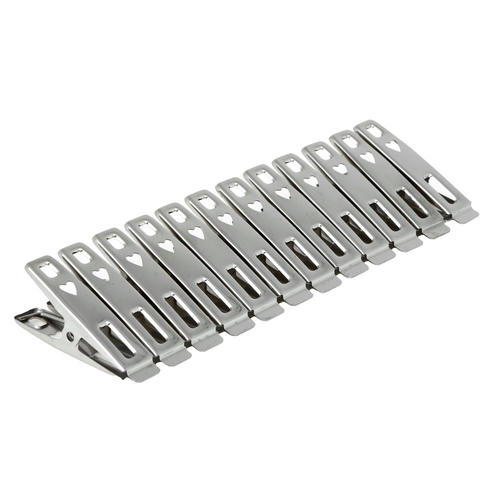 VETTA Набор прищепок 12шт металлич,, нержавеющая сталь