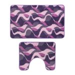 VETTA Набор ковриков для ванной и туалета 50х80см + 50х50см, полиэстер, Волна