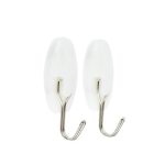 VETTA Набор крючков самоклеящихся, 2шт, до 0,5кг, пластик, металл, 2,5x5см