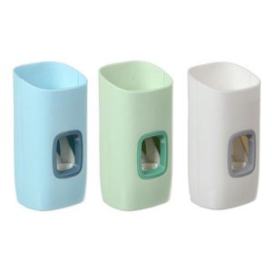 VETTA Дозатор автомат. настен. д/зуб.пасты с держателем под 2 зуб.щетки,7х6х13,5см, пластик