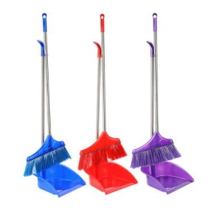 VETTA Набор щетка+совок, пластик, металл, 2 ручки, длина 78см, Ленивка