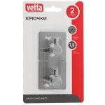 VETTA Крючки самоклеящиеся, 2шт, нержавеющая сталь
