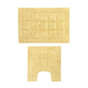 VETTA Набор ковриков для ванной и туалета 40x60+40x40 см, хлопок, горчичный