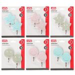 VETTA Набор крючков самоклеящихся, 2шт, акрил, металл, Настроение, 2 диз, 3 цвета