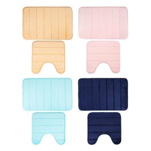 VETTA Набор ковриков для ванной и туалета, фланель, 45x70см + 45x45см, Нежность, 4 цвета