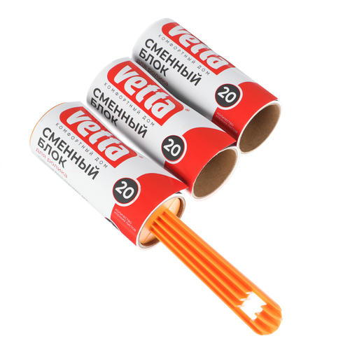 VETTA Ролик для чистки одежды + 2 сменных блока, 20 листов, Дизайн GC