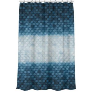 VETTA Шторка для ванной, ЭВА, 180x180см, 12 колец, 3D, полоски, синий