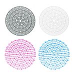 VETTA Коврик в раковину противоскользящий, ПВХ, d29см, Паутинка, 2 диз., 4 цвета