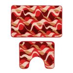 VETTA Набор ковриков для ванной и туалета 50х80см + 50х50см, полиэстер, Волна