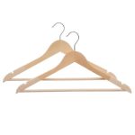 VETTA Набор вешалок деревянных с бархатным антиск.покрытием, 2 шт, 45см, светлое дерево, хром