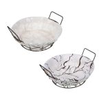 VETTA Корзина для мелочей Селеста, круглая, 21х21х7см, металл, лён, полиэстер, 2 дизайна