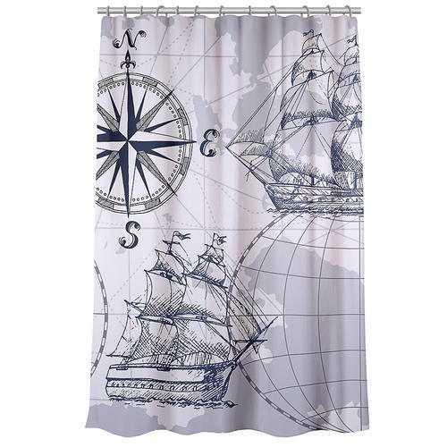 VETTA Шторка для ванной, полиэстер, 180x200см, Карты, 51