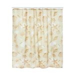 ВСЁГАЗИН Шторка для ванной, полиэстер, 200x200см, 12 колец, Морской песок