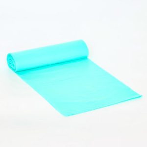 Мешки для мусора в рулоне ПСД 100л, бирюзовые, 18 мкм 10 шт 65 х 90 см