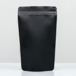 Пакет дой-пак, матовый,черный с окном, 12 х 20 х 4 см - 100 шт.