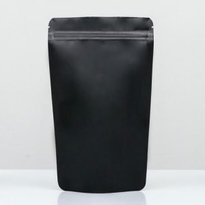 Пакет дой-пак, матовый,черный с окном, 12 х 20 х 4 см - 100 шт.