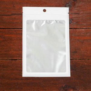 Пакет дой пак с окном,с еврослотом,белый, 12 х 18 см,200 мкм - 100 шт.