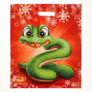 Новый год. Пакет "Символ спокойствия", полиэтиленовый с вырубной ручкой, 45 х 38 см - 50 шт.