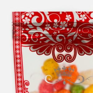 Пакет дой-пак, матовый,хохлома, с окном, 10 х 15+ 3 см - 100 шт.