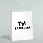 Пакет подарочный «Ты классный», 24 х 10,5 х 32 см - 1 шт.
