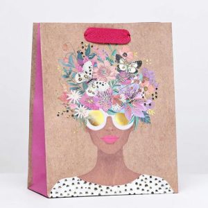 Пакет крафт "Яркий образ" 18 х 22,3 х 10 см - 6 шт.