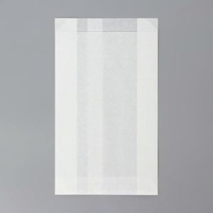 Пакет бумажный фасовочный, V-образное дно, белый 14 х 6 х 25 см - 100 шт.
