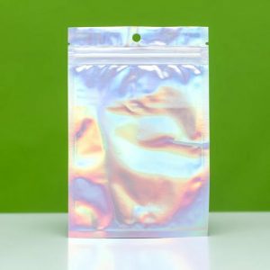 Пакет Zip-lock ПЭТ, иридисцентный, со сплошным окном, плоский, еврослот 10 х 15 см - 100 шт.