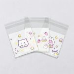 Пакет БОПП с липкой лентой, "Корейский стиль", 7*7+3см МИКС - 100 шт.