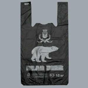 Пакет "Медведь", полиэтиленовый, майка 30 х 55 см, 14 мкм - 100 шт.