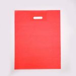 Пакет полиэтиленовый с вырубной ручкой, Красный 30-40 См, 50 мкм - 50 шт.