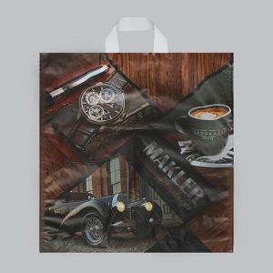 Пакет "Маклер", полиэтиленовый с петлевой ручкой, 38х42 см, 40 мкм - 25 шт.